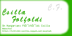 csilla folfoldi business card